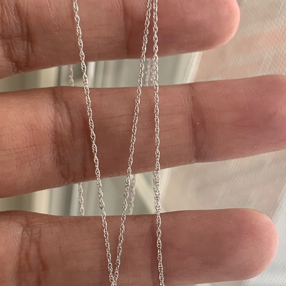 10k White Gold Chain - 18"